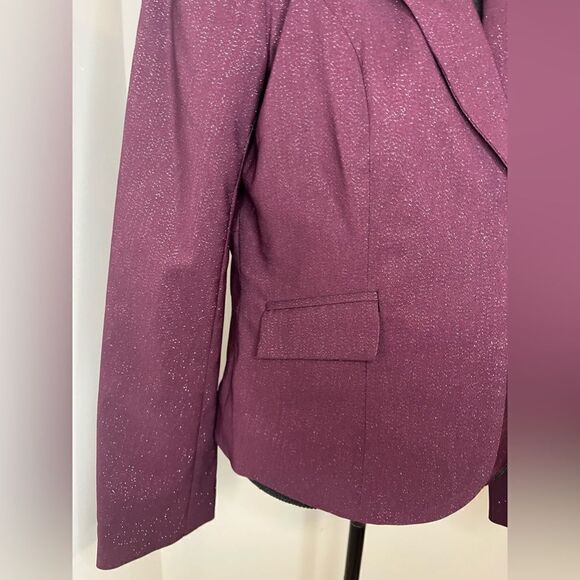 NWT PARALLEL PURPLE GLITTER BUSINESS OFFICE BLAZER. *Brand new* - Picture 7 of 10